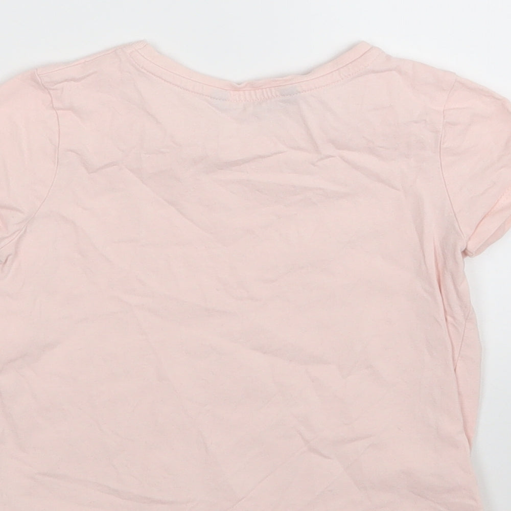 George Girls Pink   Basic T-Shirt Size 4-5 Years