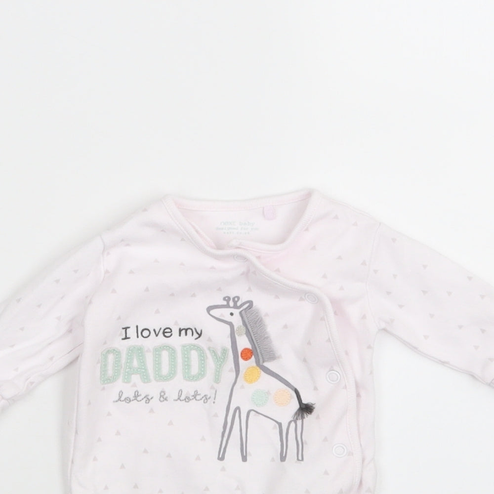 NEXT Girls Multicoloured Animal Print  Babygrow One-Piece Size Newborn