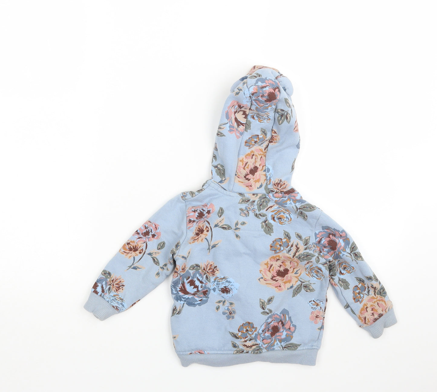 NEXT Girls Blue Floral  Basic Jacket Jacket Size 12-18 Months