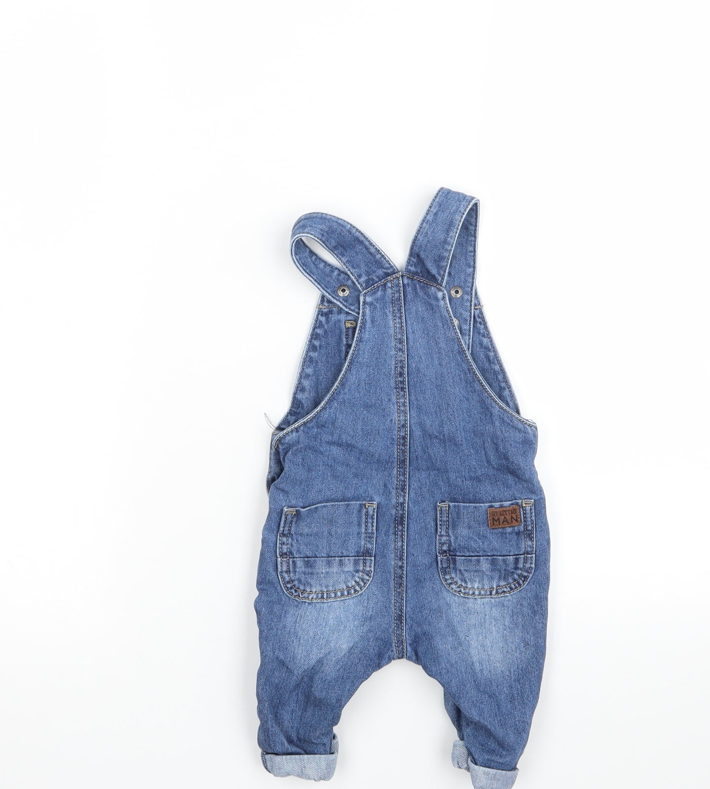 FRED AN FLO  Baby Blue   Dungaree One-Piece Size 3-6 Months