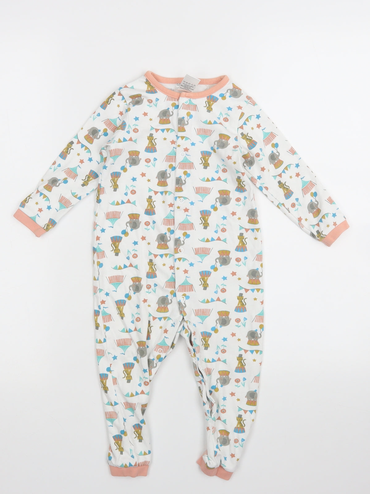 LILY &FLO  Girls Multicoloured Floral  Catsuit One-Piece Size 9-12 Months