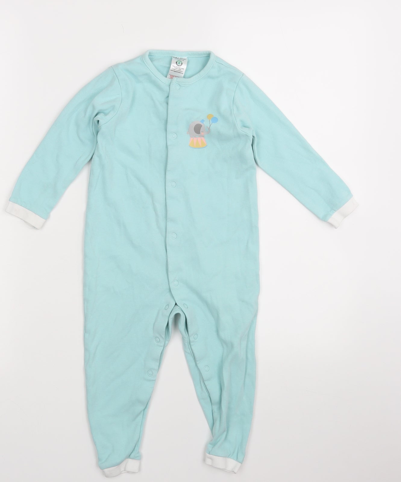 LILY & DAN  Girls Blue Ikat  Babygrow One-Piece Size 9-12 Months