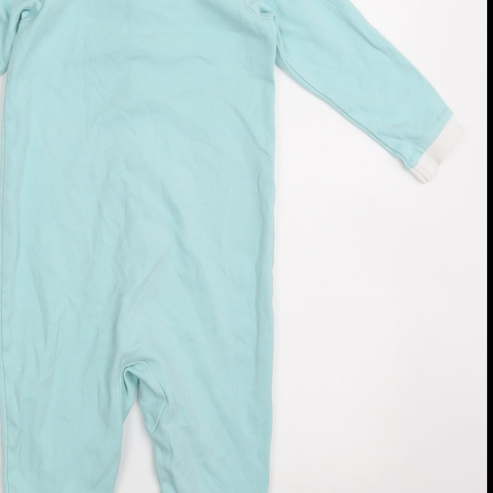 LILY & DAN  Girls Blue Ikat  Babygrow One-Piece Size 9-12 Months