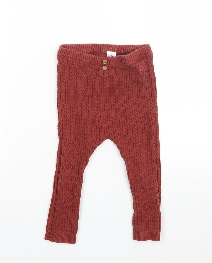 TU Girls Brown Capri Trousers Size 12-18 Months