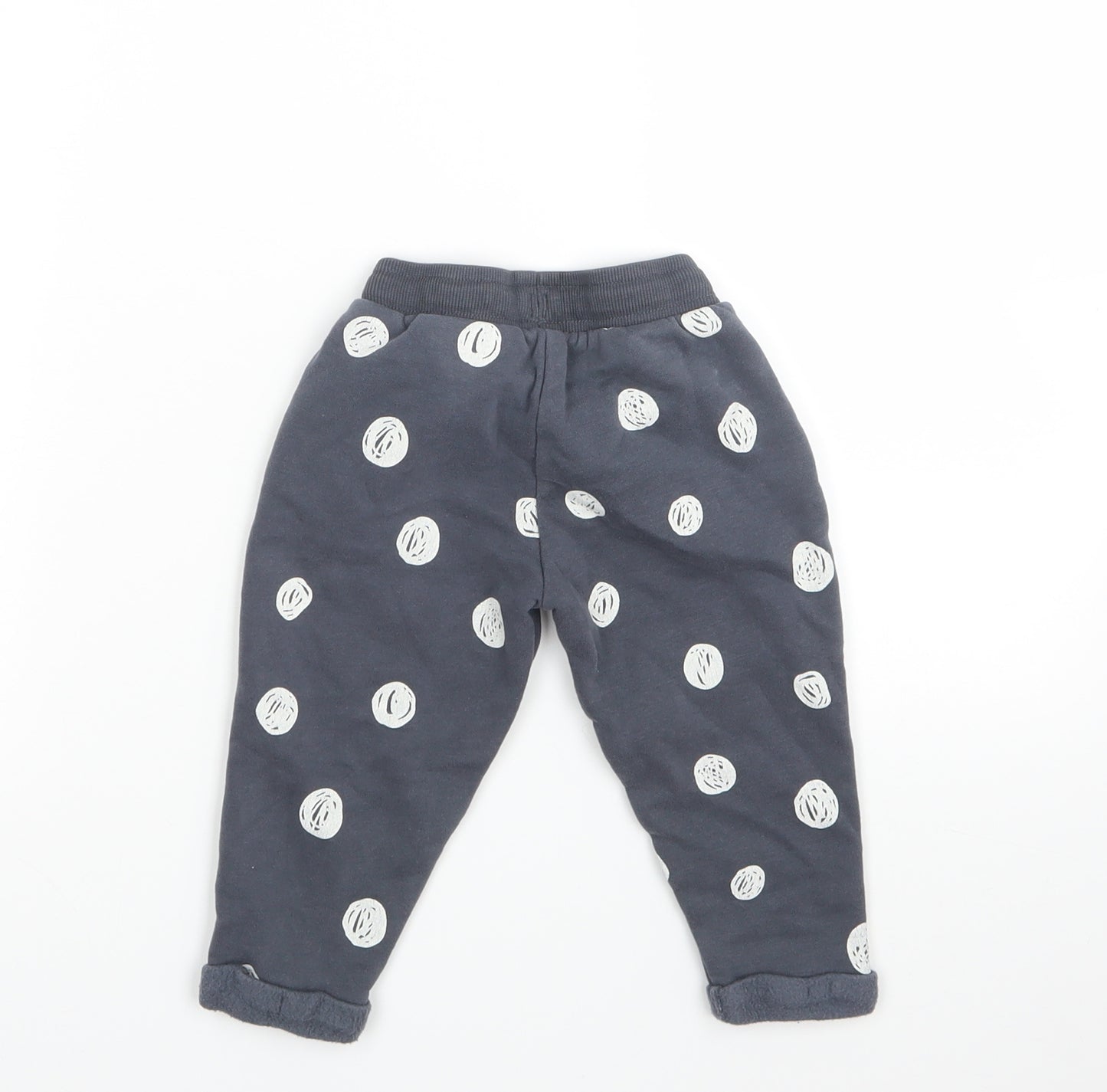 F&F Girls Blue Polka Dot  Capri Trousers Size 12-18 Months