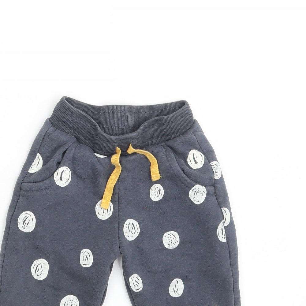 F&F Girls Blue Polka Dot  Capri Trousers Size 12-18 Months