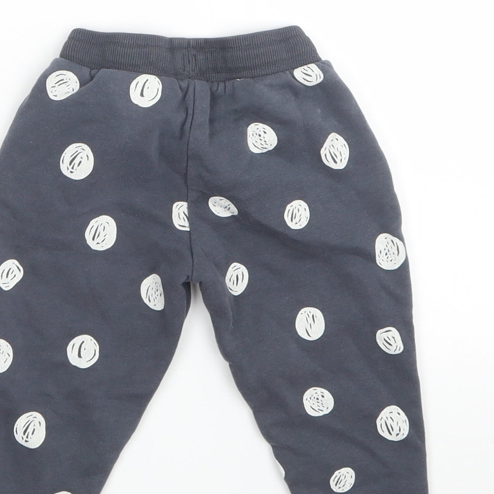 F&F Girls Blue Polka Dot  Capri Trousers Size 12-18 Months