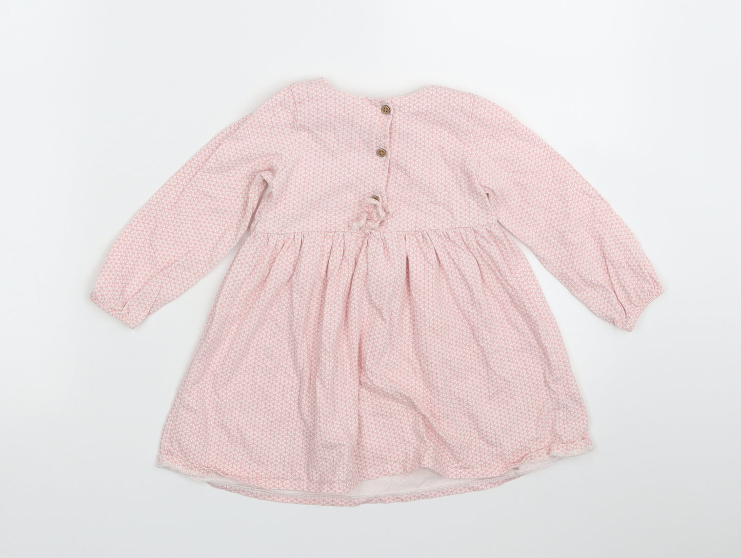 NEXT  Girls Pink Geometric  Fit & Flare  Size 12-18 Months