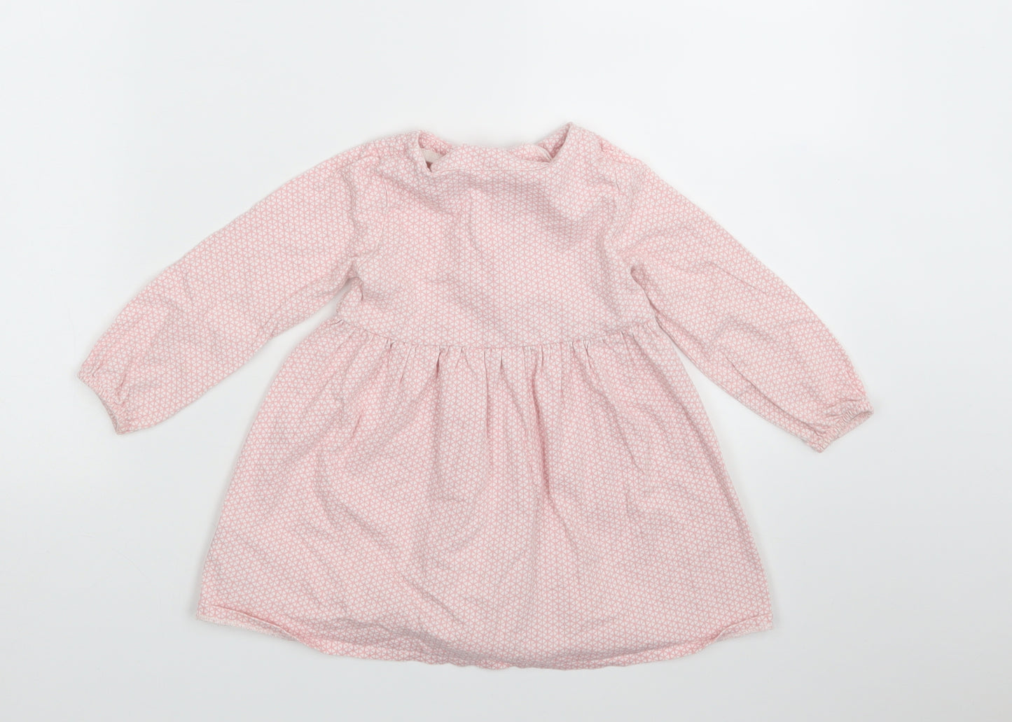 NEXT  Girls Pink Geometric  Fit & Flare  Size 12-18 Months