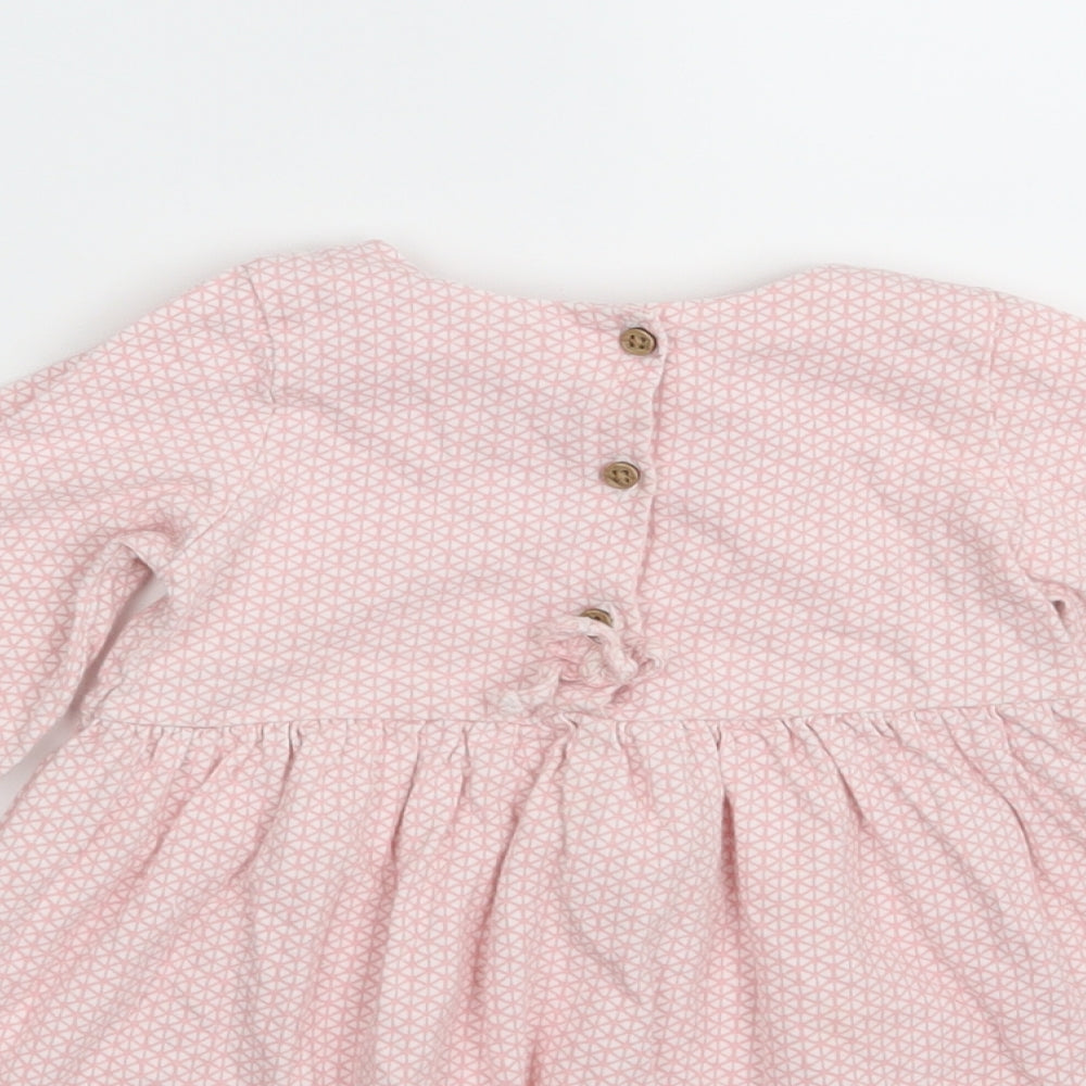 NEXT  Girls Pink Geometric  Fit & Flare  Size 12-18 Months