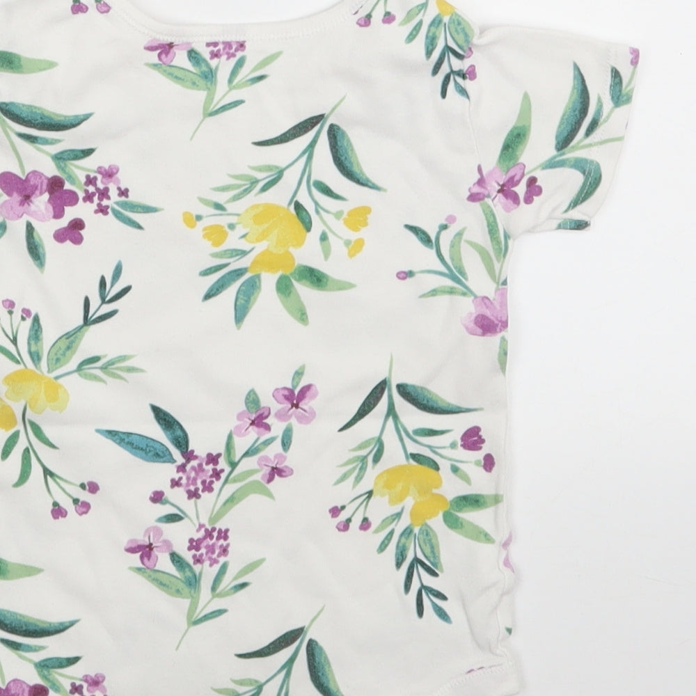 TU Girls Multicoloured Floral  Basic T-Shirt Size 2-3 Years