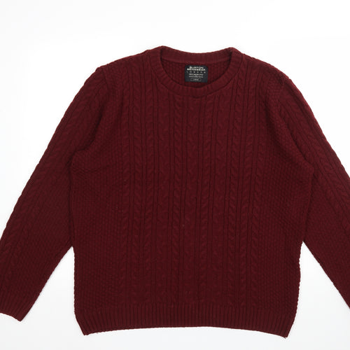 Burton Mens Red   Pullover Sweatshirt Size L