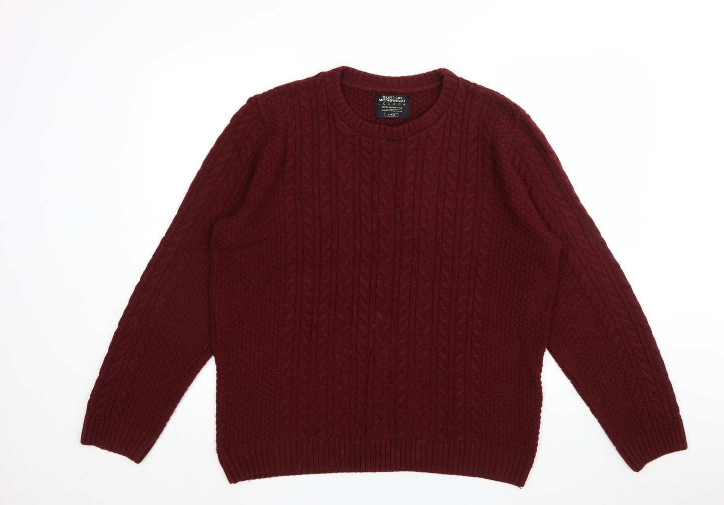 Burton Mens Red   Pullover Sweatshirt Size L