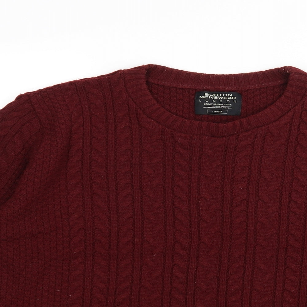 Burton Mens Red   Pullover Sweatshirt Size L