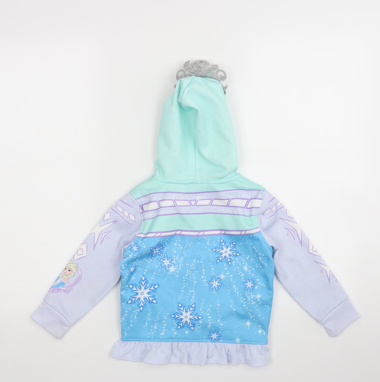 Disney Girls Multicoloured Geometric  Full Zip Jumper Size 3 Years