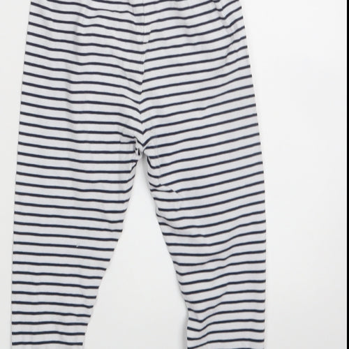 George Girls Blue Striped  Capri Trousers Size 3-4 Years