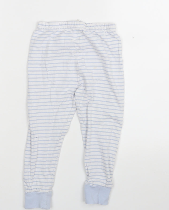 George Girls Blue Striped Capri Trousers Size 3-4 Years