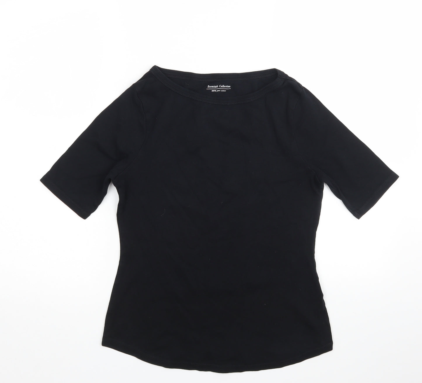 M&S Womens Black   Basic T-Shirt Size 14