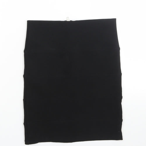 PREWORN  Womens Black   A-Line Skirt Size 6  - stretch fabric