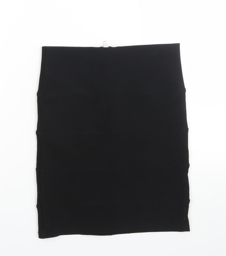 PREWORN  Womens Black   A-Line Skirt Size 6  - stretch fabric