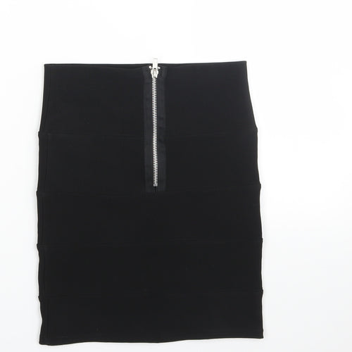 PREWORN  Womens Black   A-Line Skirt Size 6  - stretch fabric