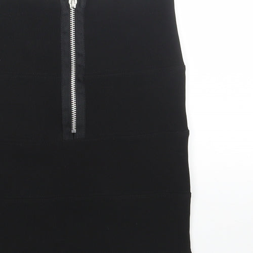 PREWORN  Womens Black   A-Line Skirt Size 6  - stretch fabric
