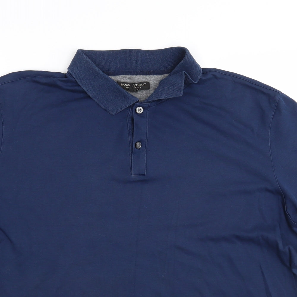 BANNANA REPUBLIC  Mens Blue    Polo Size XL