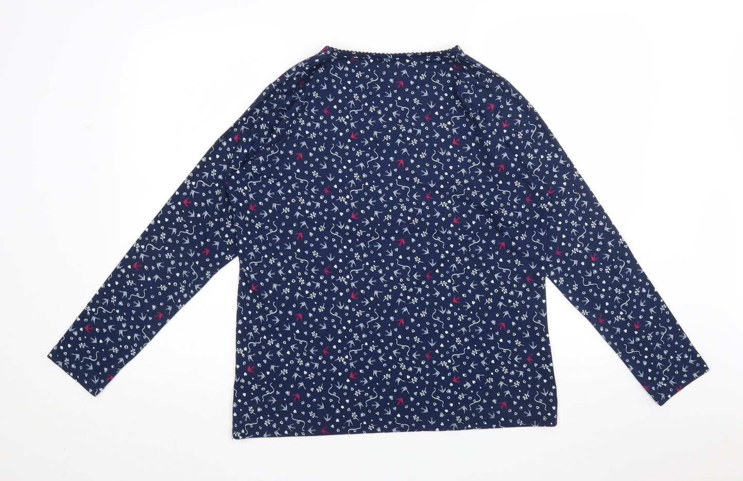 COUNTRY ROSE  Womens Blue Geometric  Basic T-Shirt Size M