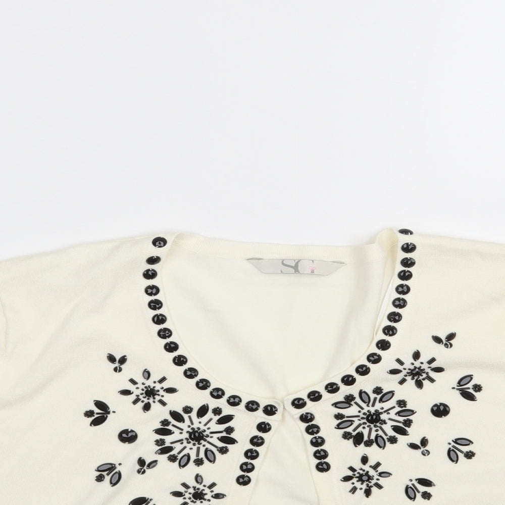 BHS Womens Ivory   Cardigan Jumper Size 16