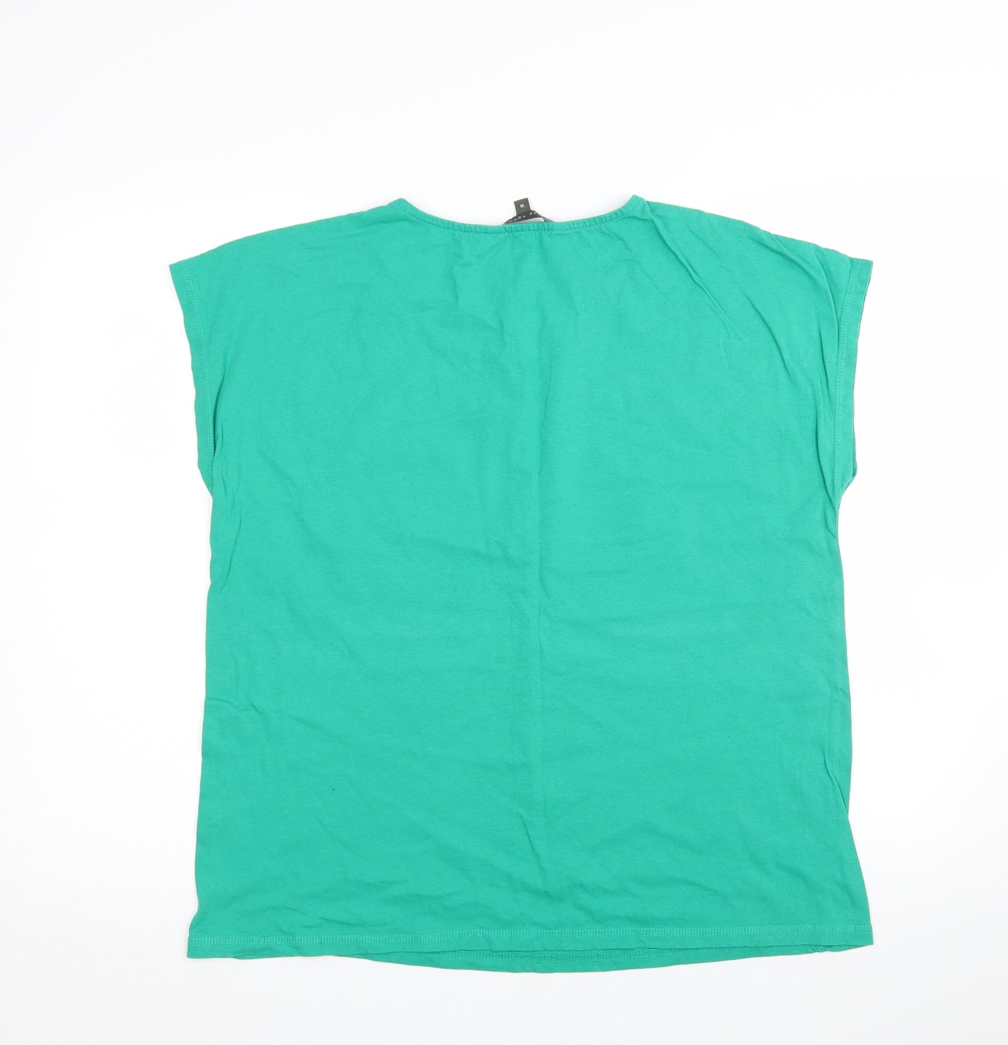 LOVE TEES Womens Green   Basic T-Shirt Size 10