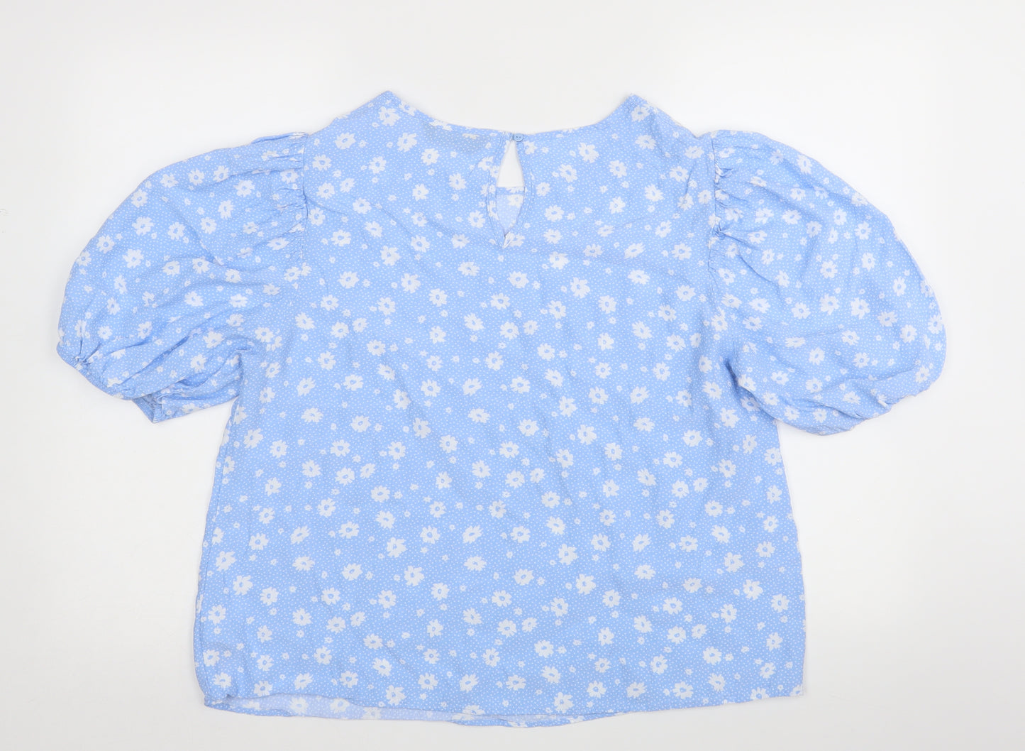 F&F Womens Blue Floral  Basic Blouse Size 16