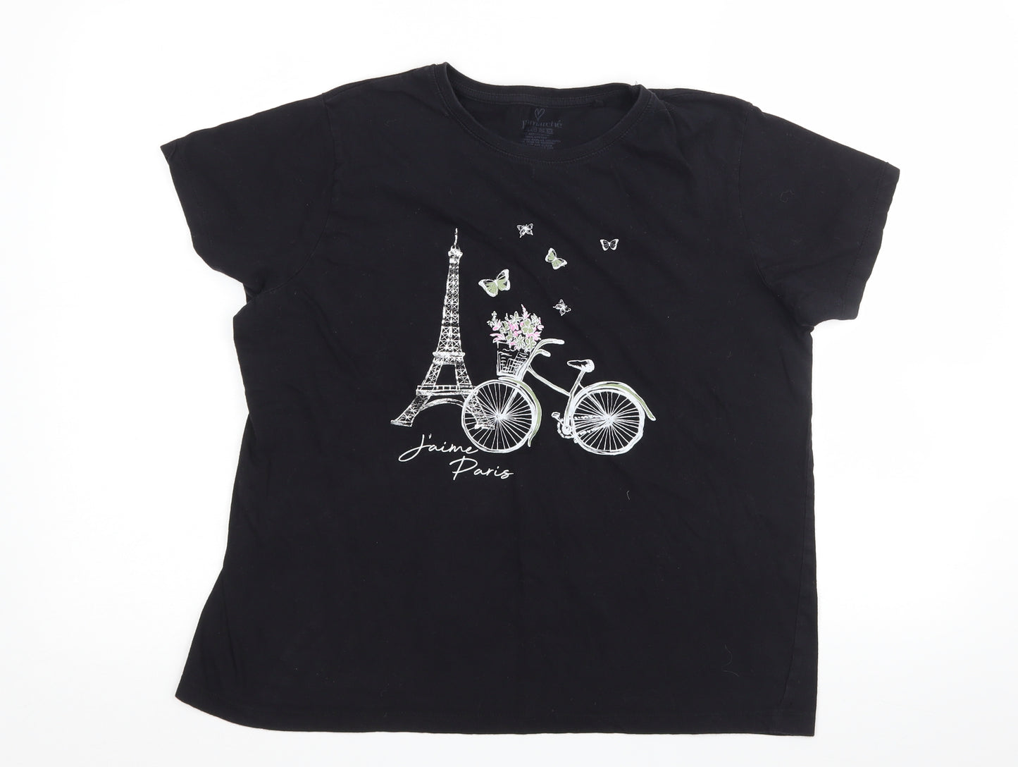 Bonmarché Womens Black   Basic T-Shirt Size 16