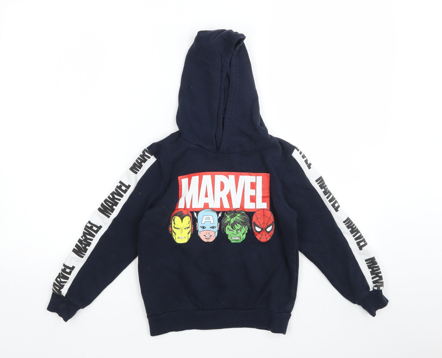 H&M Boys Blue Geometric  Pullover Hoodie Size 6-7 Years