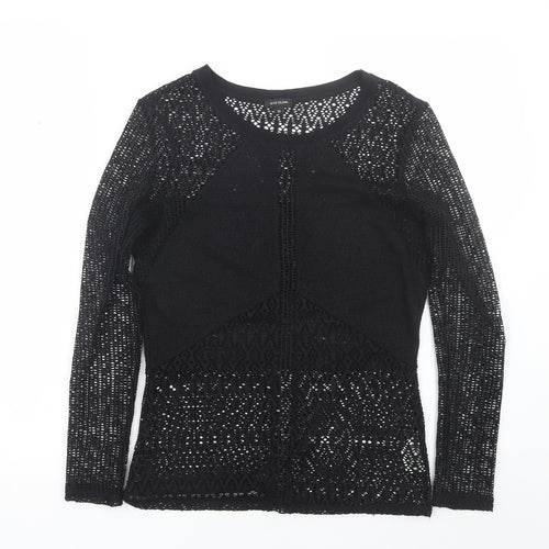 River Island Womens Black   Basic T-Shirt Size 10