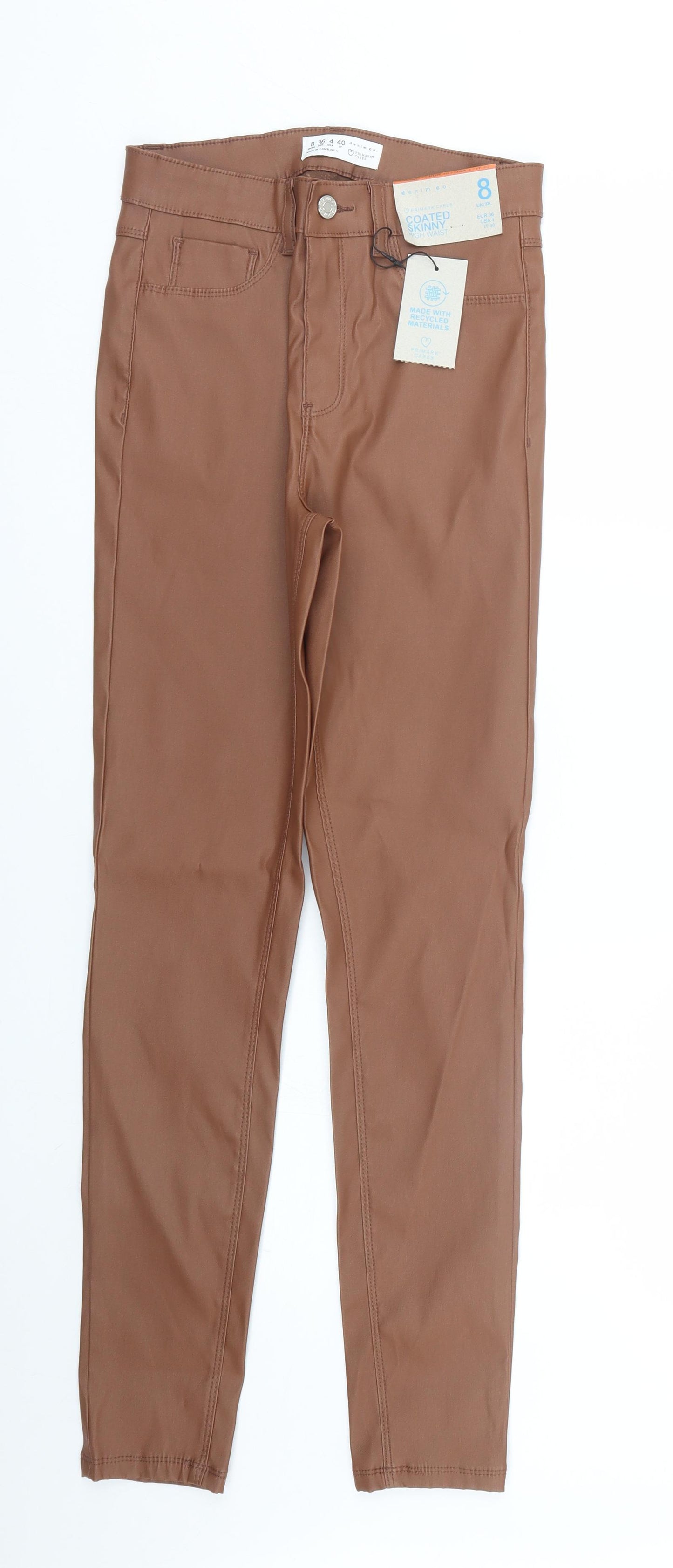 Primark Womens Brown   Skinny Jeans Size 8 L28 in
