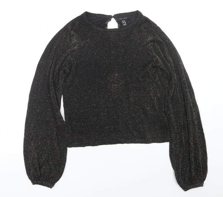 New Look Womens Black Pullover Jumper Size 10