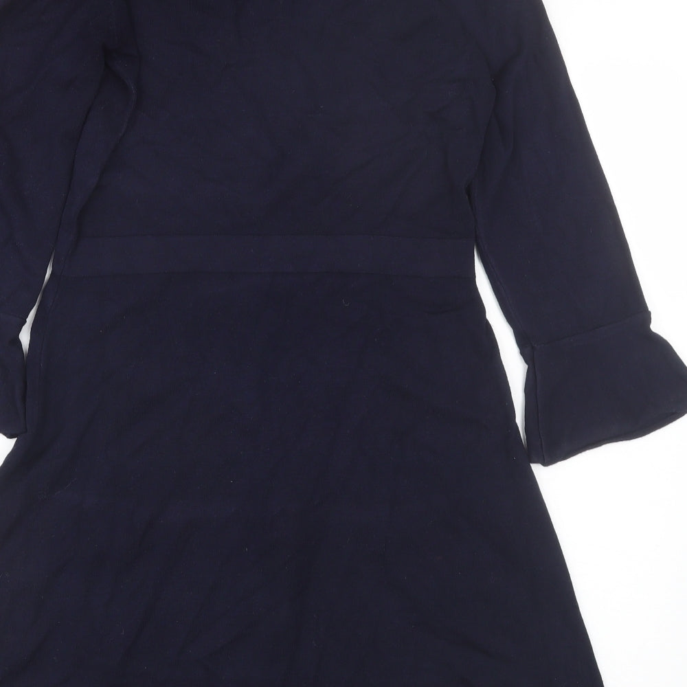 Warehouse Womens Blue Floral  T-Shirt Dress  Size 12