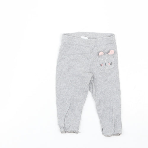 F&F Baby Grey   Capri Trousers Size 6-9 Months