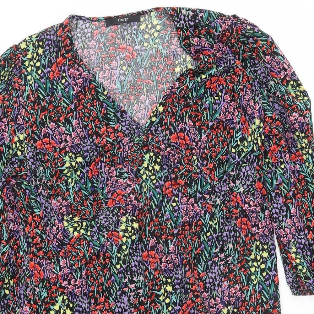 George Womens Multicoloured Floral  T-Shirt Dress  Size 16