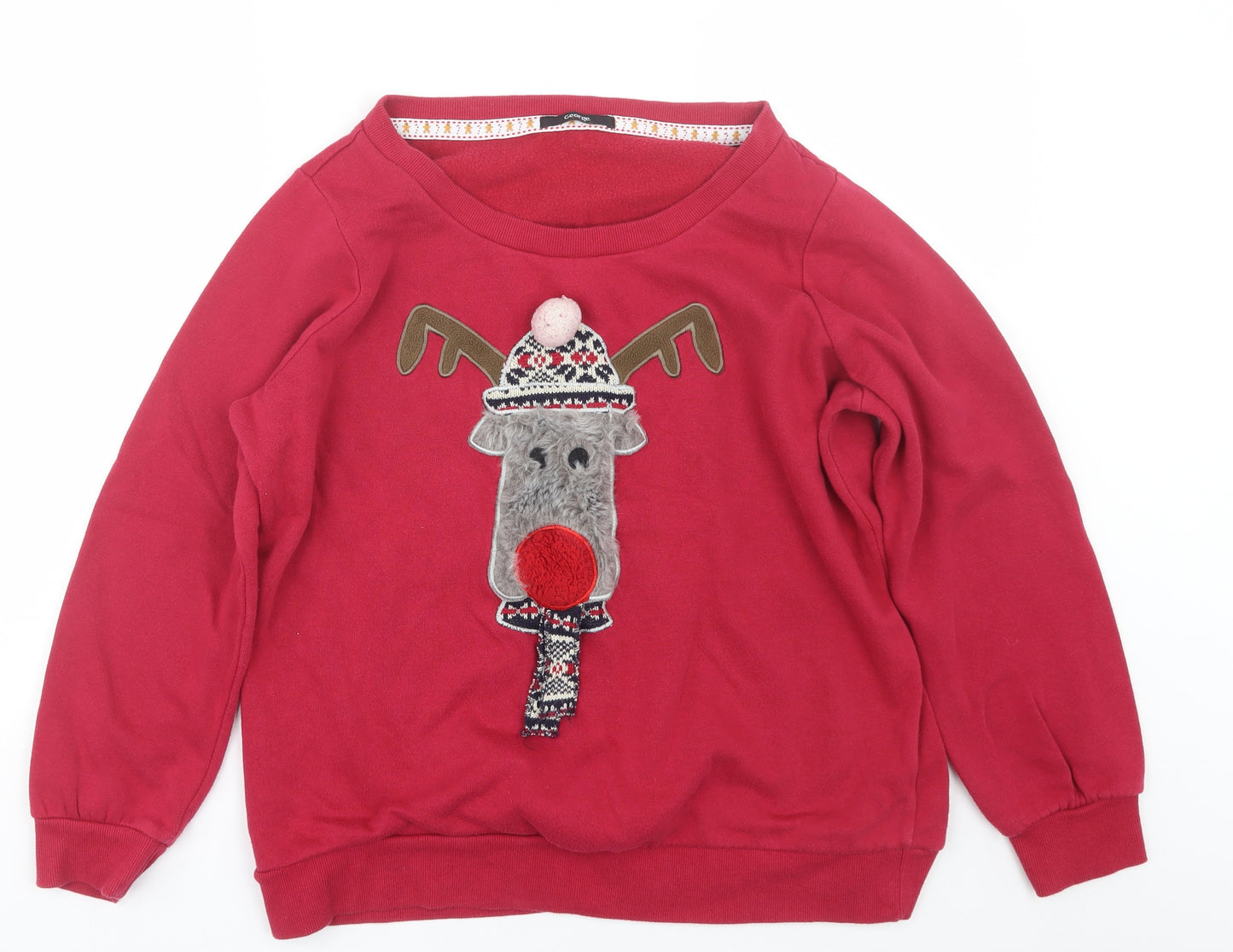 George Womens Red   Pullover Sweatshirt Size 16  - christmas