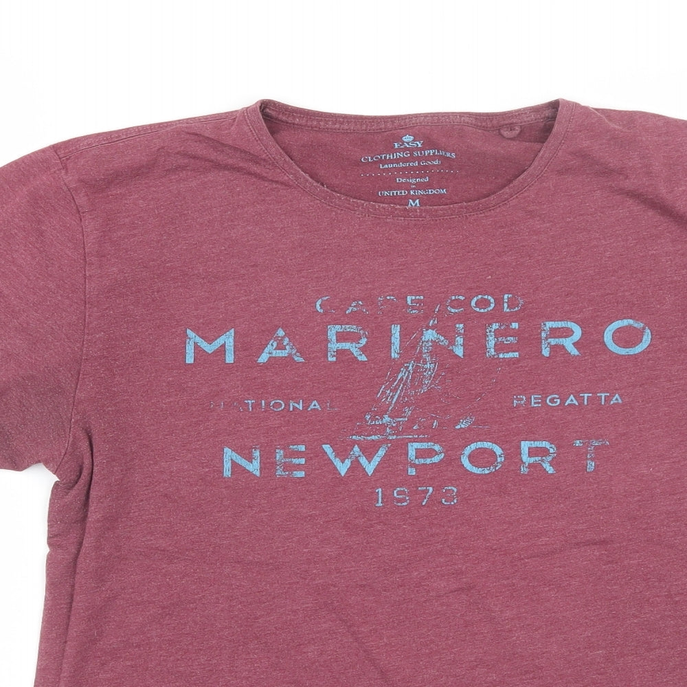 Easy Mens Red    T-Shirt Size M