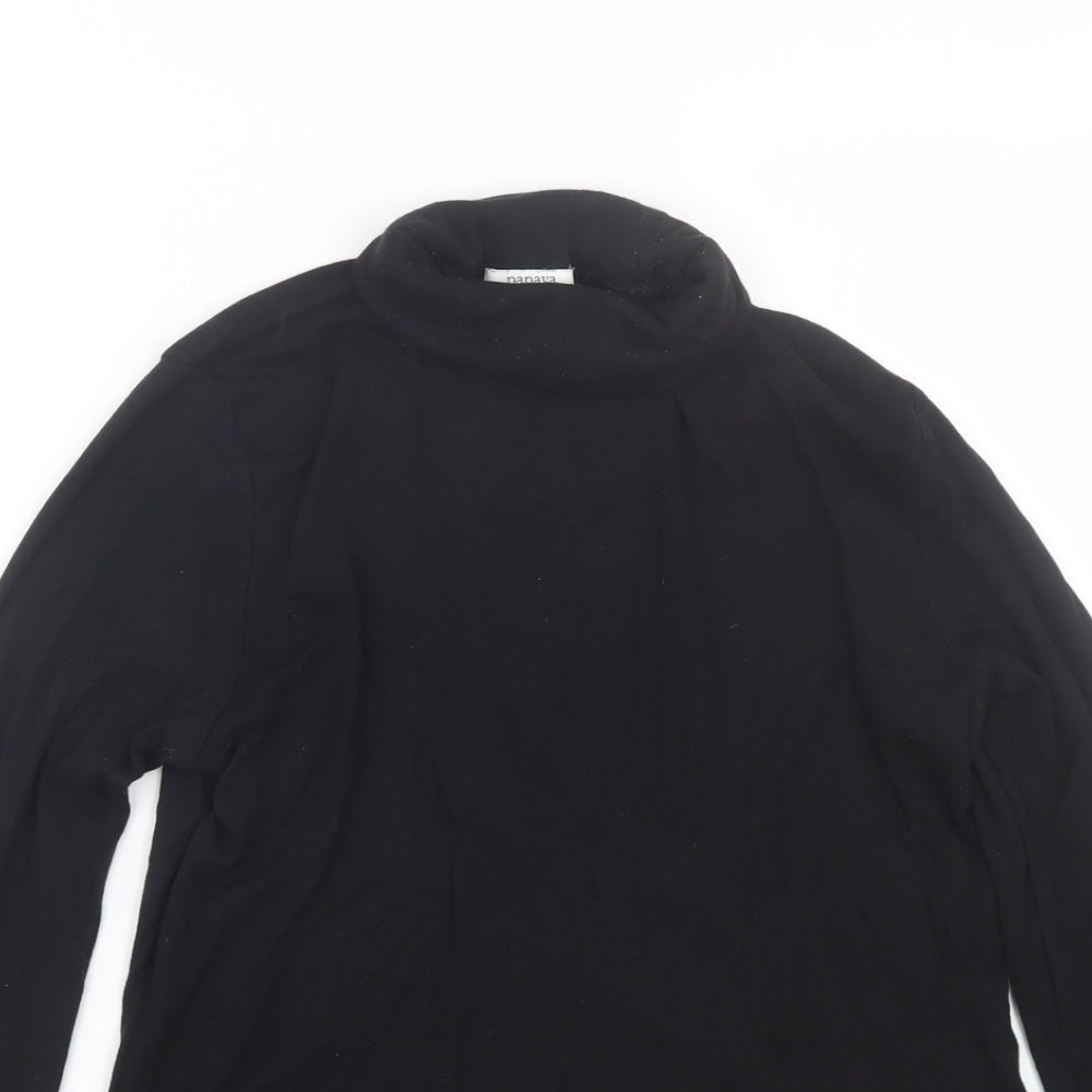 Papaya Womens Black   Basic T-Shirt Size 12