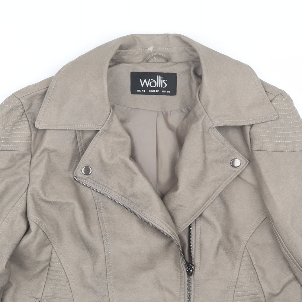 Wallis Womens Brown   Jacket Coat Size 14