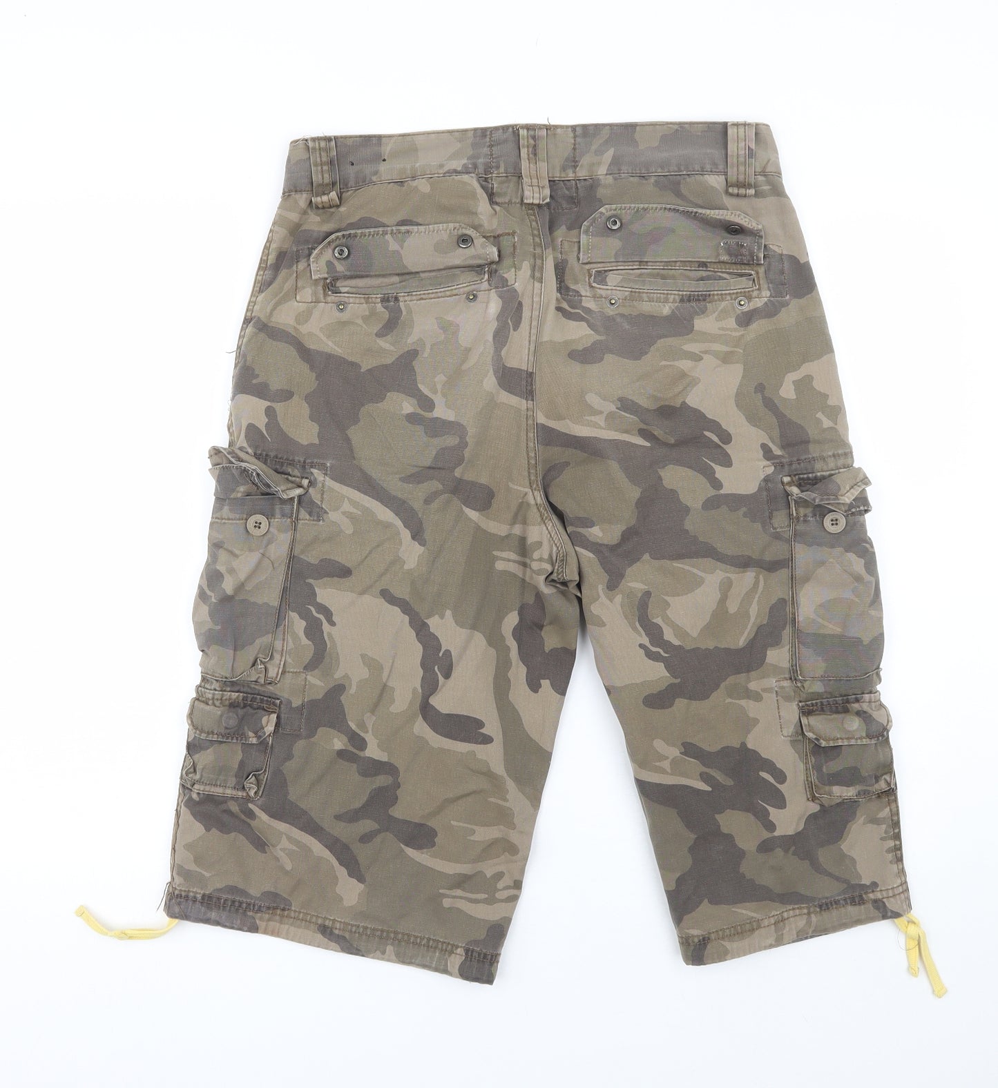 Red Herring Mens Green Camouflage  Cargo Shorts Size 32