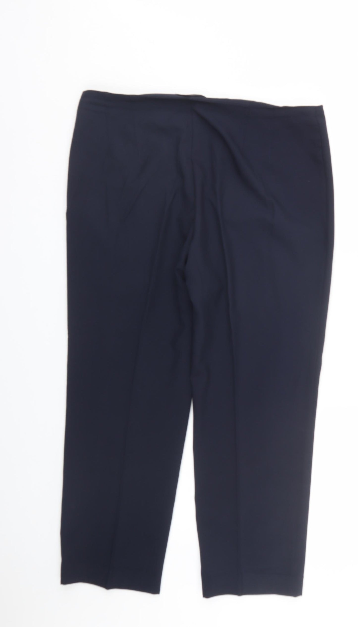 M&S Womens Blue   Carrot Trousers Size 16 L24 in