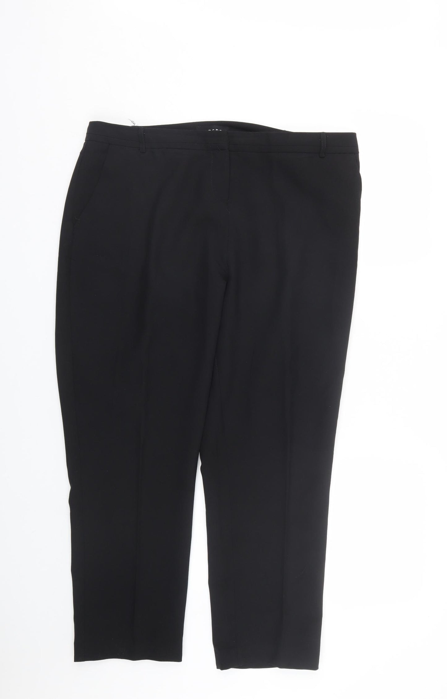 Tapered Womens Black   Carrot Trousers Size 16 L25 in