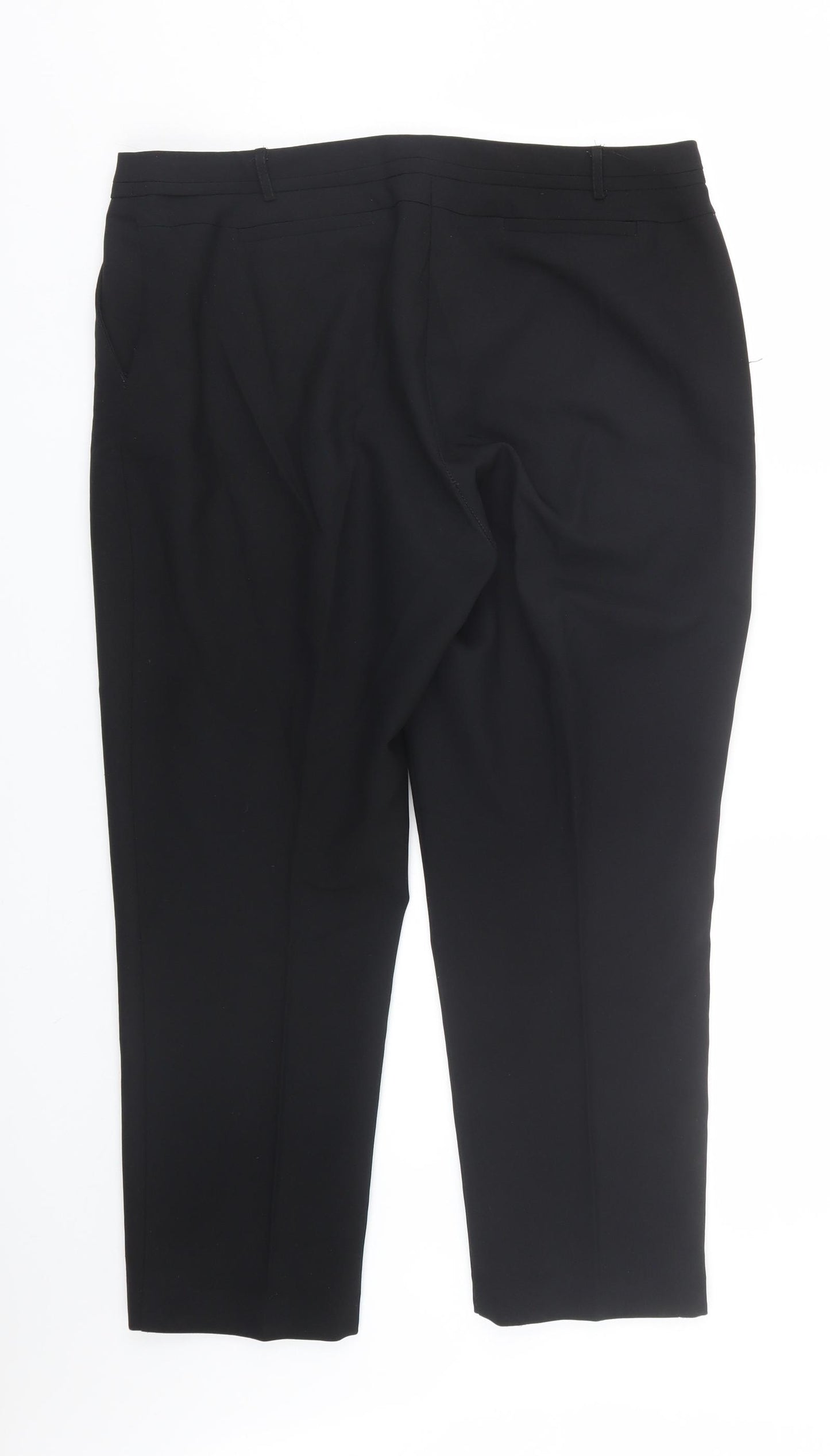 Tapered Womens Black   Carrot Trousers Size 16 L25 in