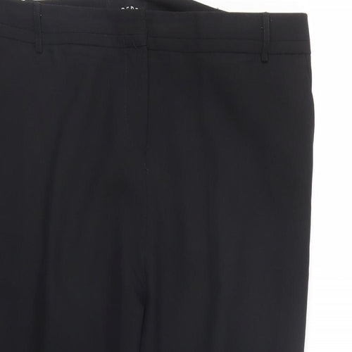 Tapered Womens Black   Carrot Trousers Size 16 L25 in