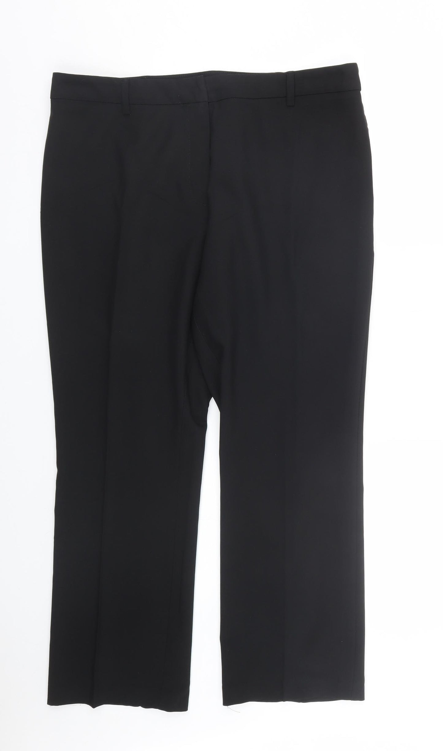 Papaya Womens Black   Trousers  Size 16 L25 in