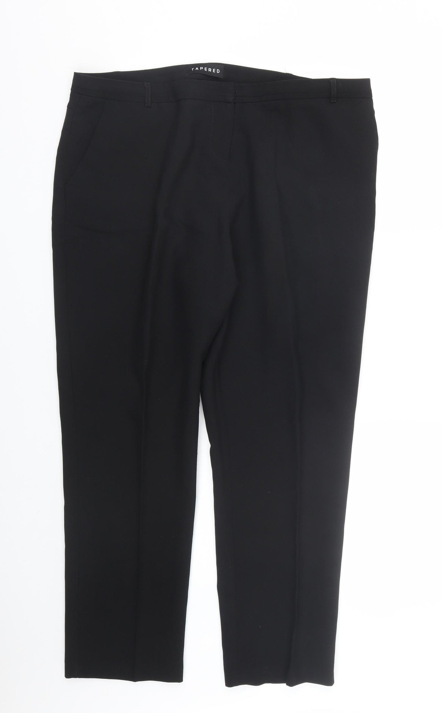Peacocks Womens Black   Trousers  Size 16 L25 in